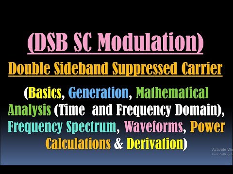 Double Sideband Suppressed Carrier (DSB SC Modulation)- DSB SC Spectrum & Generation (AM Modulation)