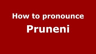 How to pronounce Pruneni