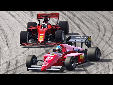 Ferrari F1 2019 vs Ferrari F1 1986 - Hockenheimring