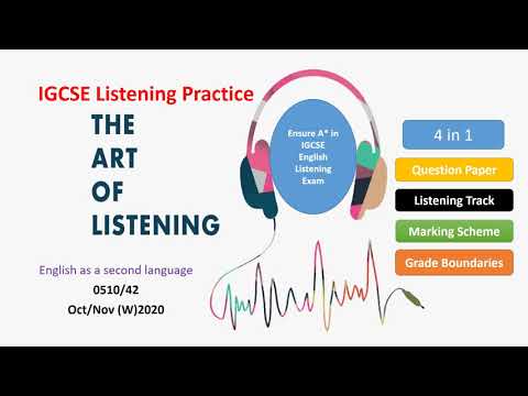 IGCSE English as a Second Language Listening  0510/ 42/ Nov  /w2020 with Marking Scheme with answers