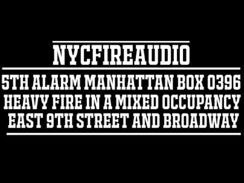 NYCFireAudio - Manhattan 5th Alarm Box 0396  - Heavy Fire In Mixed Occupancy Dwelling  - 6/29/17