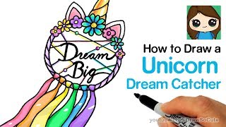 How to Draw a Unicorn Dream Catcher Easy How to Draw a Unicorn Dream Catcher Easy