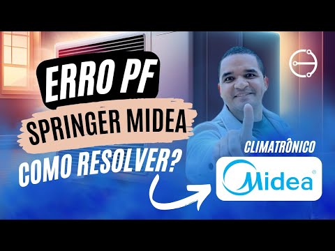 Vídeo: Erro PF em Springer Midea 18.000 BTUs: 6 passos - PFC