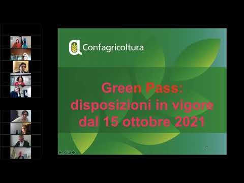 Webinar di Confagricoltura: “Green Pass, adempimenti per i datori di lavoro” (12 ottobre 2021)