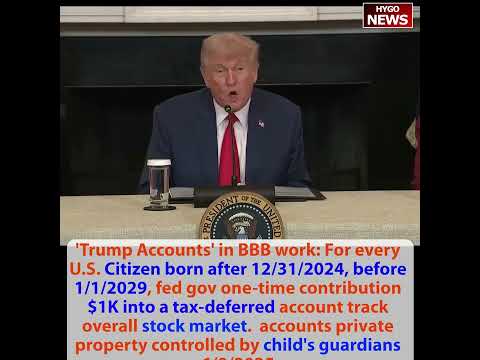 Trump on Greta Thunberg: 'She Has to Go to an Anger Management Class -- That's My Primary Recommendation'; 'Israel Has Enough Problems Without Kidnapping Greta Thunberg'; Trump Accounts in OBBB: $1,000 Federal Contribution Per Newborn, Tax-Deferred Index Fund; AG Bondi: FBI Identified Reyes -- 'You Can Run, You Can't Hide'