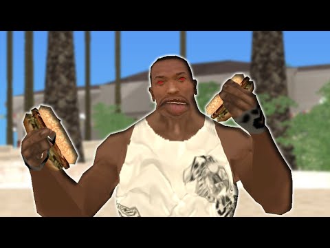 CJ sells Damn Burgers - GTA San Andreas Talking