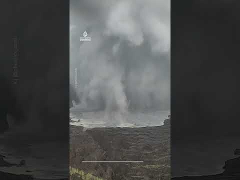 Philippines volcano erupts blasting plumes of ash and steam