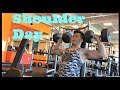 Shoulder Day: Last Heavy Set | Bulking day 79 | 增肌第79天 | 练肩膀肌肉 | 大重量