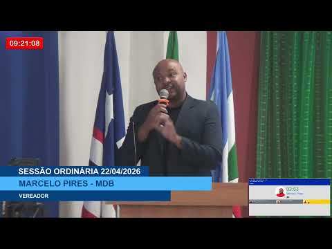  SESSÃO DIA 22/04/2026 – I PRONUNCIAMENTO DO VEREADOR MARCELO PIRES