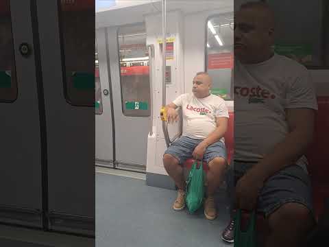 TMB Barcelona Metro Line 1 8000 series from Mercat Nou to Torrassa