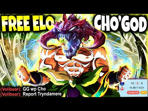 Carry ANY TEAM with the FREE ELO Cho'GOD 1v9 Build ~ 5800+HP 500+AP 🔥 LoL Top Cho'Gath s12 Gameplay
