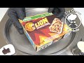 LION Breakfast Cereal Bar Ice Cream Rolls ASMR Food Art Relaxing Binaural Oddly Satisfying