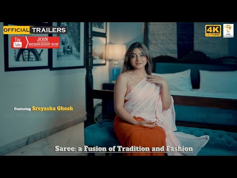 EVA ENTERTAINMENT | HIGH FASHION | Sreyasha Elegant Indoor Saree TRAILER #bongbeauty #sareelove