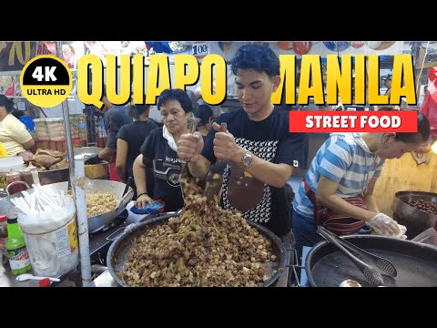 [4K] Manila Street Food Tour 2026 – Carriedo Estero Cegado & P. Gomez, Quiapo