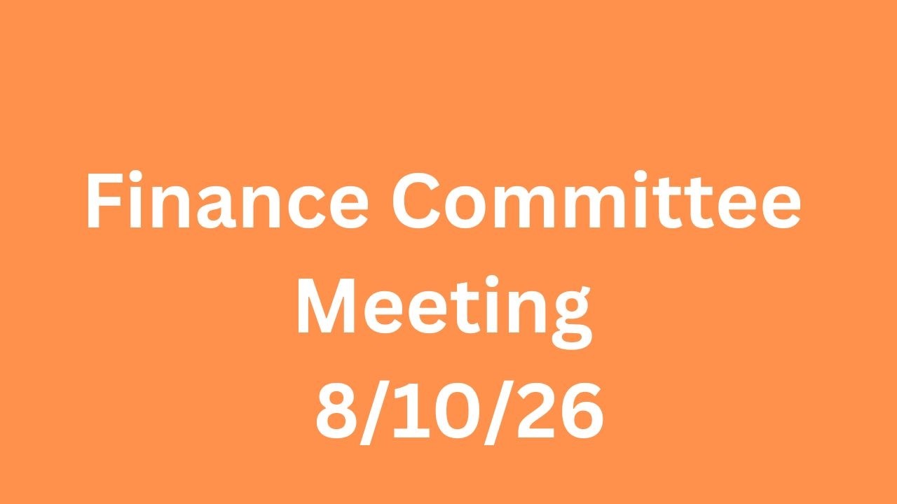From the Finance Committee
