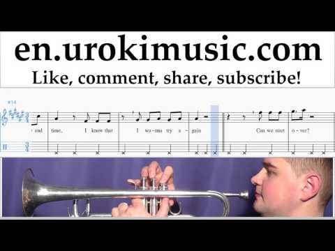 Trumpet lessons Imagine Dragons - Start Over Sheet Music Tutorial Part#2 um-i352