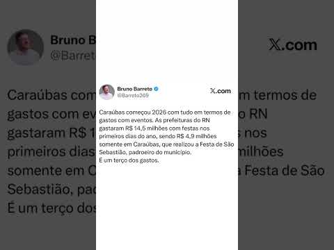 Caraúbas lidera gastos com festas