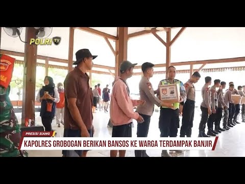 TNI POLRI GROBOGAN MEMBERIKAN BANTUAN UNTUK KORBAN BANJIR