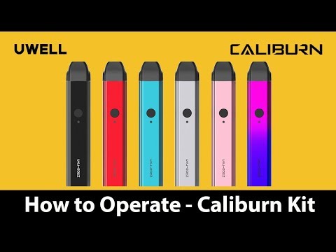 UWELL - Caliburn Portable Slim Pod System - How to Operate - Vape Tech