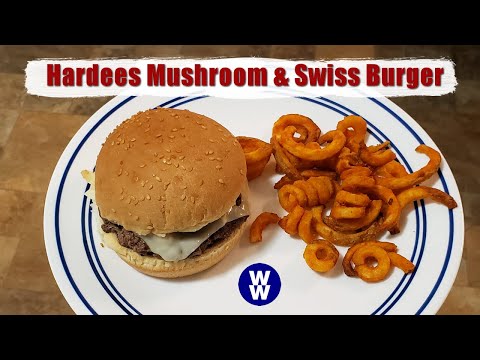 WW Friendly Hardees Mushroom & Swiss Burger and Curly Fries | WW Green Plan
