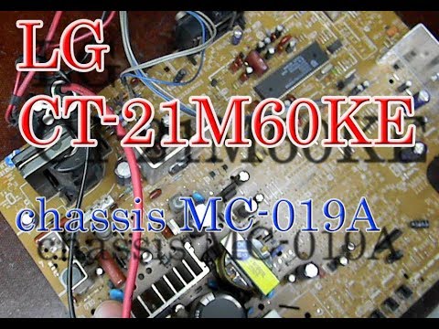 LG CT 21M60KE chassis MC 019A, непропай на плате.