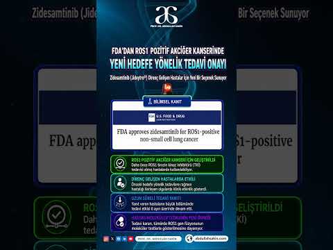 FDA'dan ROS1 Pozitif Akciğer Kanserinde Yeni Hedefe Yönelik Tedavi Onayı