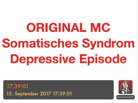 HP PSYCHOTHERAPIE AUSBILDUNG - Original MC - somatisches Syndrom bei depressiver Episode