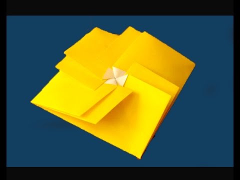 Simple square gift envelope. Origami tato. Подарочный конверт. Оригами