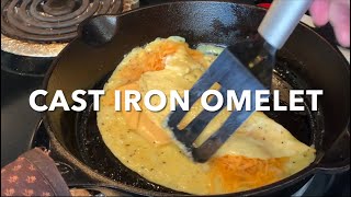 HOW TO COOK AN OMELET IN A CAST IRON SKILLET