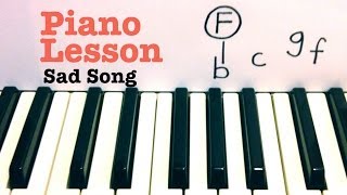 Sad Song ★ Piano Lesson ★ Tutorial ★ We the Kings