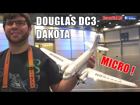 SCRATCH BUILT MICRO RC DOUGLAS DC-3 "DAKOTA" TWIN ENGINE AIRLINER | FASCINATING MICRO AERO-MODELLING