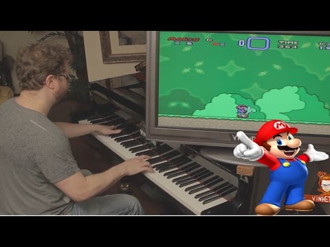Super Mario World on Piano with Sounds Effects