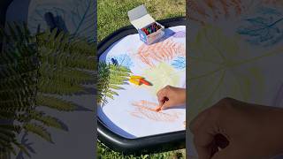 Leaf Rubbing Tuff Tray Ideas for Early Years Kids | EYR #tufftray #shorts