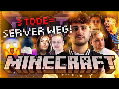 MINECRAFT: 3 DEATHS = SERVER GONE (ESCALES COMPLETELY!)😂💀 CRAFTING and BREAKING with Basti, Max, Hugo etc🔥
