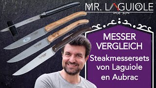 Steakmessersets von Laguiole en Aubrac, Preis 334 € und 540 €, präsentiert von Mr. Laguiole