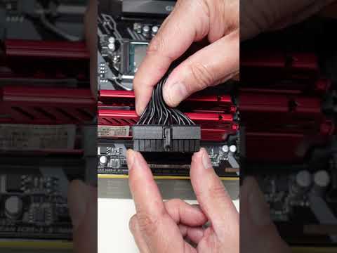 Part of a video titled Connecting Power & USB Cables to the Motherboard #Shorts - YouTube
