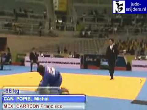 Judo 2009 Rio de Janeiro: Popiel (CAN) - Carreon (MEX) [-66kg].