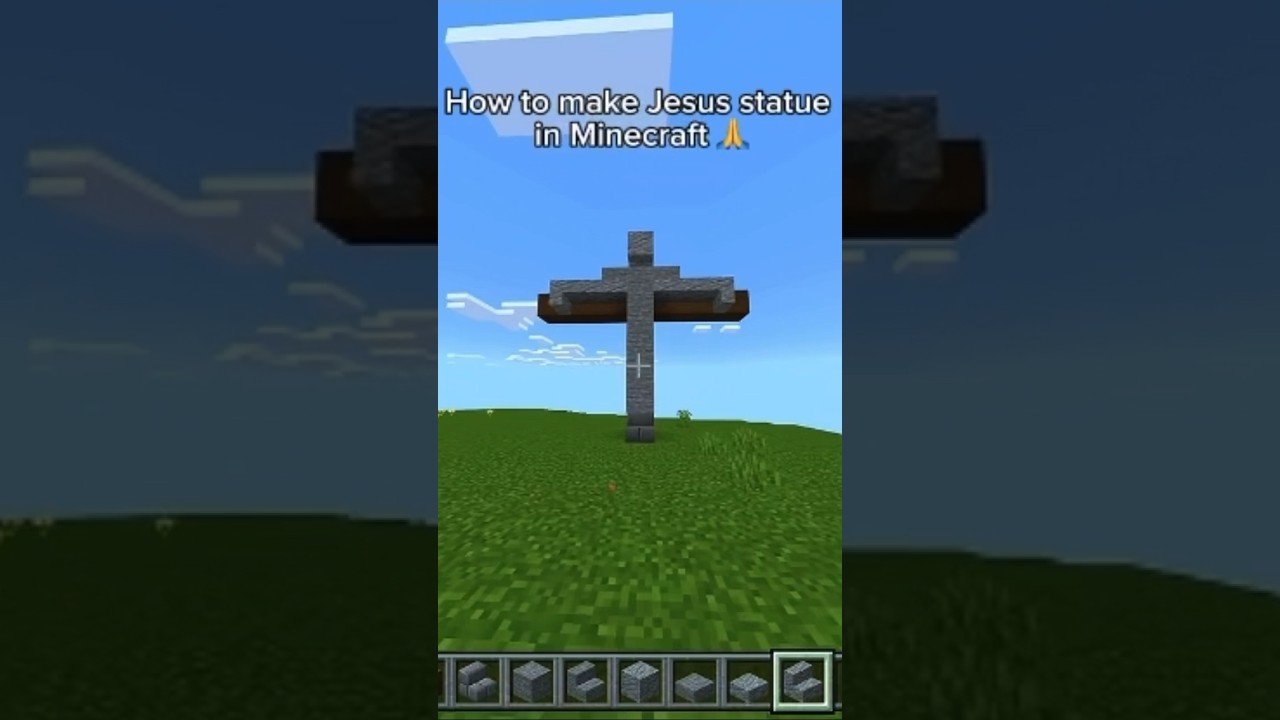 How to make Jesus statue in Minecraft 🙏 #minecraft #jesus