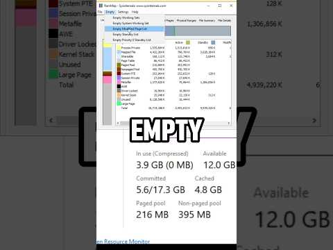 How to clear Cache using RAMMAP 👀