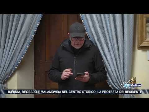 Isernia: Residents protest in the historic center, experiencing degradation and slum activity.