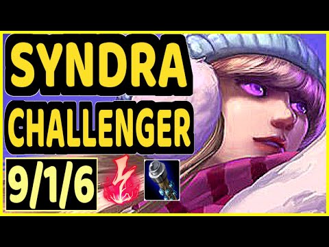 BLUERZOR (SYNDRA) - 9/1/6 KDA CHALLENGER GAMEPLAY - EUW