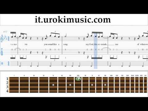 Corso di Ukulele Melodia Adele - When We Were Young Tablature Tab Parte#2 um-i276