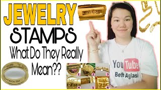WHAT IS THE MEANING OF YOUR JEWELRY GOLD STAMPS || GOLD HALLMARK