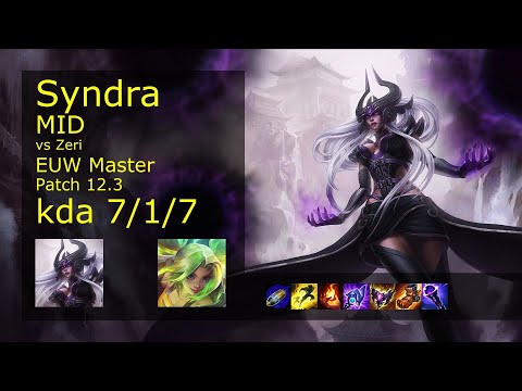Syndra vs Zeri Mid - EUW 7/1/7 Patch 12.3 Gameplay