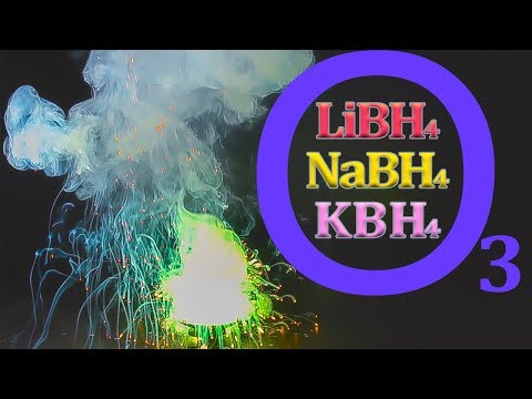 Ozonated oxygen and borohydrides. Chemical reactions.