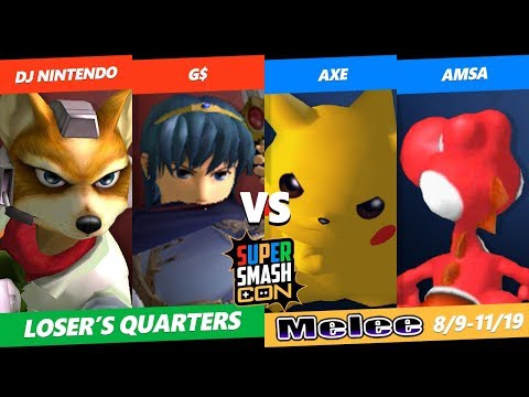 SSC 2019 SSBM Teams -  DJ Nintendo & G$ VS  Axe & aMSa - Smash Melee Loser's Quarters