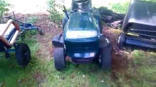 How to start mower engine with dead battery/starter/solenoid (check description to put belt back on)