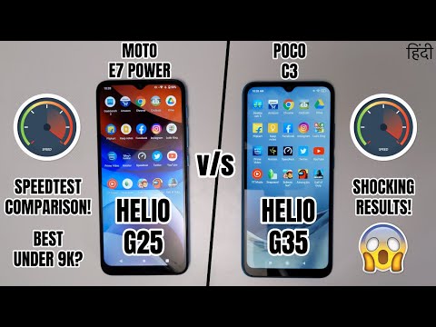 Moto E7 Power vs Poco C3 Speedtest Comparison! Helio G25 vs G35 | Shocking Results! 😱 🔥