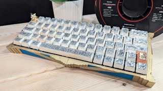 3D Printed Custom Mechanical Keyboard! Awekeys Wild Ice!