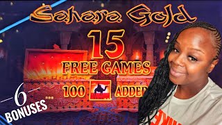 SAHARA GOLD CHASING THAT MAJOR AND GOT 6 BONUSES AND A NICE WIN 🎰